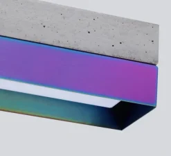 Suspension, C1 Iris, Gris clair, irisée, LED, dim, 2700K, 2200 lm, L122cm, H8cm - GANTLights