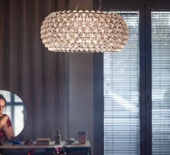 Suspension, Caboche Plus Grande MyLight, transparent, LED, dim, 2700-5000K, 3850 lm, Ø70cm, H28cm - Foscarini