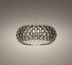 Suspension, Caboche Plus Media, gris, LED, 2700K, 3200lm, Ø50cm, H20cm - Foscarini