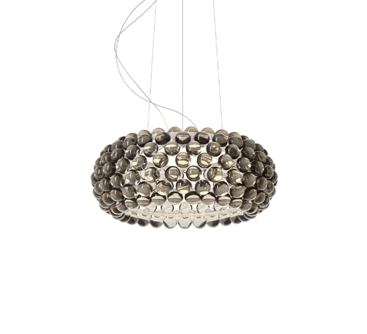 Suspension, Caboche Plus Media, gris, LED, 2700K, 3200lm, Ø50cm, H20cm - Foscarini