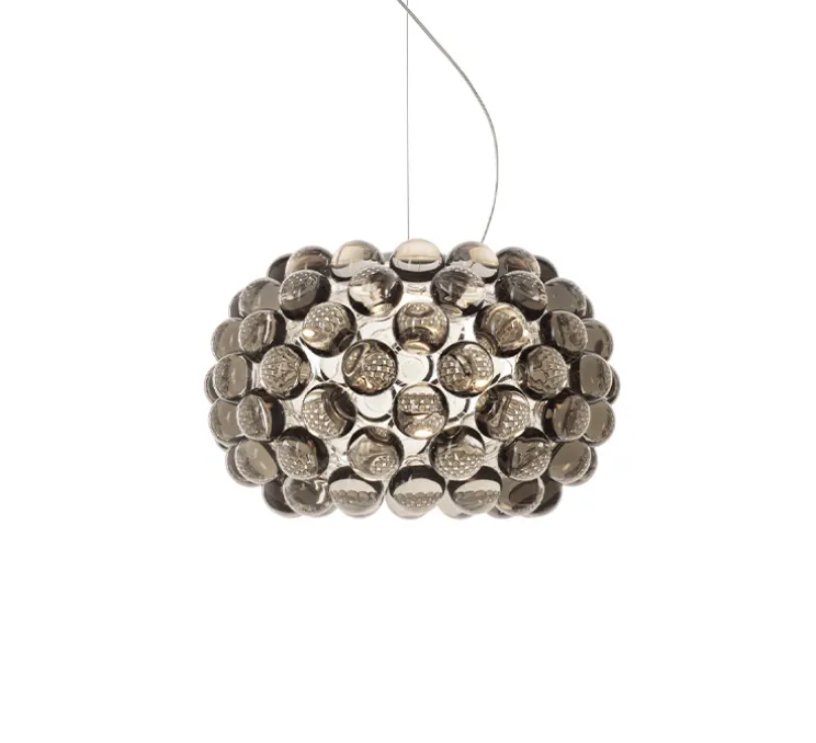 Suspension, Caboche Plus Piccola, gris, LED, 2700K, 1000lm, Ø31cm, H20cm - Foscarini