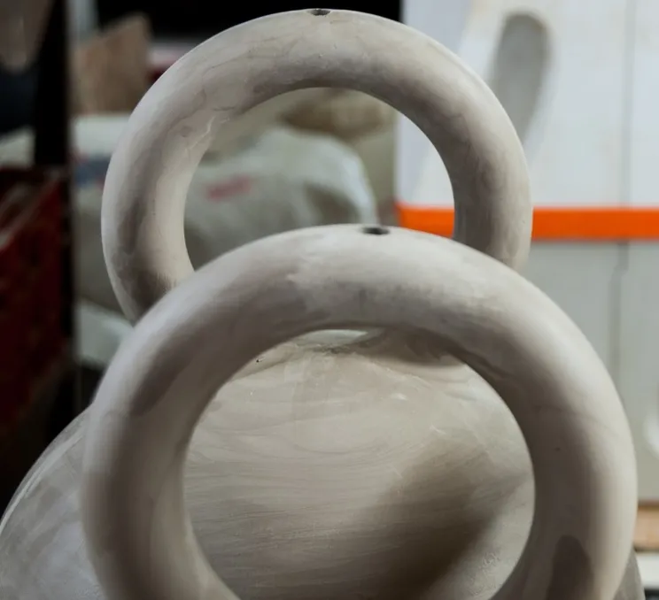 Suspension, Caló 40, gris foncé mat, câble blanc, IP44, LED, dim, 2700K, 800 lm, Ø25cm, H39,2cm - Pott