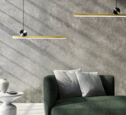 Suspension, Calée V5, laiton satiné, graphite satiné, LED, dim, 2700K, 1920 lm, L105cm, H20cm - CVL