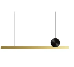 Suspension, Calée V5, laiton satiné, graphite satiné, LED, dim, 2700K, 1920 lm, L105cm, H20cm - CVL