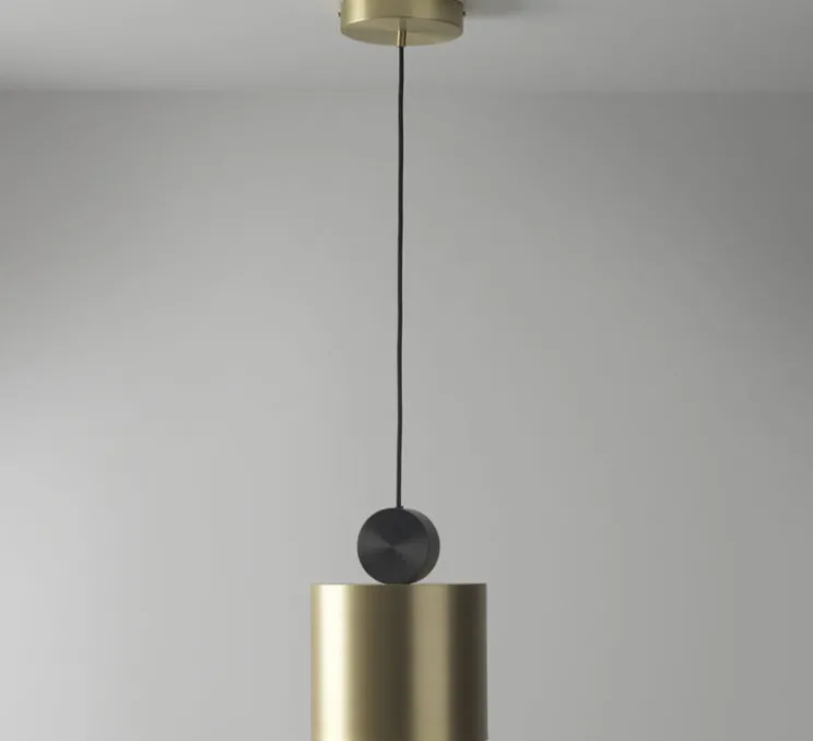 Suspension, Calée V2, laiton satiné, graphite satiné, LED, 2700K, 840lm, L23cm, H28cm - CVL