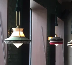 Suspension, Calypso SO GUADALOUPE, menthe, Ø36cm, H63cm - Contardi