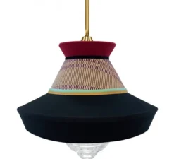 Suspension, Calypso SO GUADALOUPE, noir, rouge, L36cm, H63cm - Contardi
