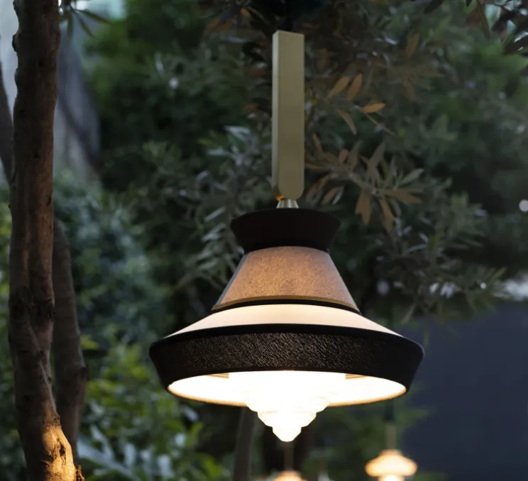 Suspension, Calypso SO Outdoor GUADALOUPE, sel et poivre, IP65,Ø36cm, H63cm - Contardi