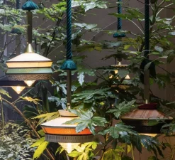 Suspension, Calypso SO Outdoor MARTINIQUE, noir, rouge, IP65,Ø39cm, H63cm - Contardi