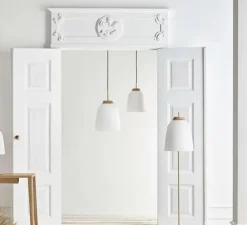 Suspension, Campa, blanc, verre opal mat, chêne huilé, Ø14cm, H16cm - Bolia