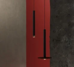 Suspension, Candle 1, noir, LED, 2700k, 154 lm, Ø2,5cm, H31,6cm - LEDs C4