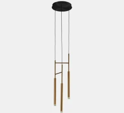 Suspension, Candle Triplex, laiton, LED, dim, 2700K, 461 lm, Ø21,8cm, H200cm - LEDS C4