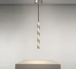 Suspension, Candy V40, nickel satiné, LED, dim, 2700K, 331 lm, Ø3,6cm, H40cm - CVL