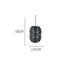 Suspension, Capsule, Black S, noir, H36cm - L24,5CM - FORESTIER