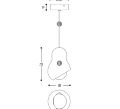 Suspension, Captain Cork 45 S, liège, Ø14,7cm, H21,3cm - Dark