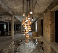 Suspension, Captain Cork S, liège, Ø14,5cm, H19cm - Dark