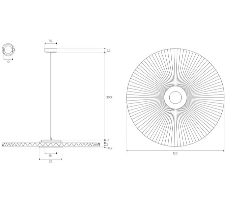 Suspension, Carmen Large, blanc, DIM, LED, 700lm, Ø120cm, H3,5cm - HARTÔ