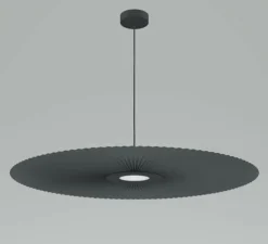 Suspension, Carmen Large, gris ardoise, DIM, LED, 700lm, Ø120cm, H3,5cm - HARTÔ