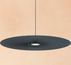 Suspension, Carmen Large, gris ardoise, DIM, LED, 700lm, Ø120cm, H3,5cm - HARTÔ
