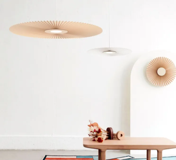 Suspension, Carmen Large, sable doré, DIM, LED, 700lm, Ø120cm, H3,5cm - HARTÔ