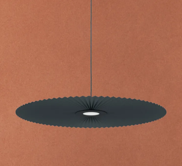 Suspension, Carmen Medium, gris ardoise, DIM, LED, 2700K, 700lm, Ø90cm, H3,5cm - HARTÔ