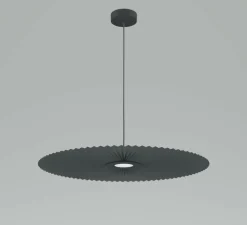 Suspension, Carmen Medium, gris ardoise, DIM, LED, 2700K, 700lm, Ø90cm, H3,5cm - HARTÔ
