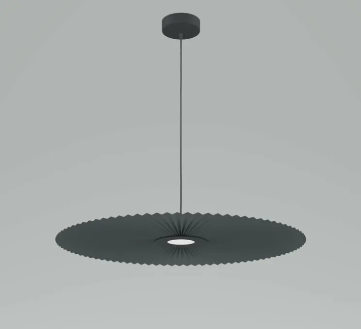 Suspension, Carmen Medium, gris ardoise, DIM, LED, 2700K, 700lm, Ø90cm, H3,5cm - HARTÔ