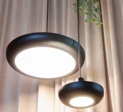 Suspension, cassini medium, noir, LED, dim, 3000K, 1000 lm, Ø40cm, H11cm - Umage