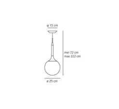 Suspension, Castore 25, blanc, H222cm, Ø25cm - Artemide