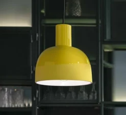 Suspension, Caxixi, jaune, Ø22,5cm, H26,5cm - Ferroluce