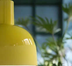 Suspension, Caxixi, jaune, Ø22,5cm, H26,5cm - Ferroluce