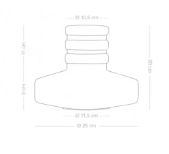 Suspension, ceilinglamp 163, laiton, opalin, Ø25cm, H23cm - Zangra