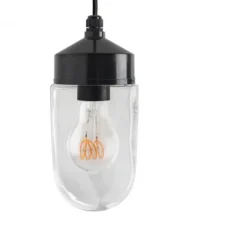 Suspension, ceilinglamp.161, avec glass004, noir, Ø10cm, H24cm - Zangra