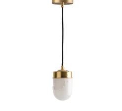Suspension, ceilinglamp.136, avec glass018, laiton, Ø10cm, H17cm - Zangra