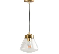 Suspension, ceilinglamp.136, avec glass028, laiton, Ø18cm, H21cm - Zangra