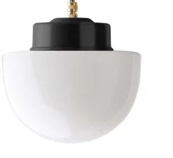 Suspension, ceilinglamp.137, avec Glass021, noir et blanc, Ø16,5cm, H11cm - Zangra