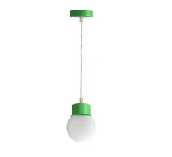Suspension, ceilinglamp.131, avec glass003, vert, Ø11cm, H16cm - Zangra