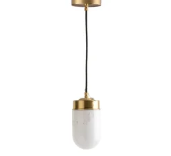Suspension, ceilinglamp.136, avec glass009, laiton, Ø10cm, H20cm - Zangra
