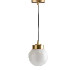 Suspension, ceilinglamp.136, avec glass006, laiton, Ø15cm, H19cm - Zangra