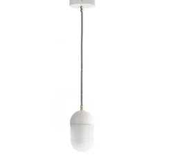 Suspension, ceilinglamp.084, avec globe 007, blanc, IP21, Ø10cm, H2,4cm - Zangra
