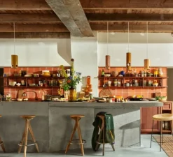 Suspension, Ceramic, bois de rose, Ø11cm, H39,5cm - HK Living