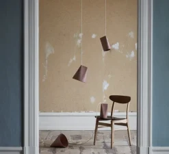 Suspension, Ceramic, Wide, terracotta, Ø23cm, H23,5cm - Moebe