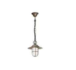 Suspension, Chalet 164, Laiton vieilli, IP44, Ø21,5cm, H85cm - Moretti Luce