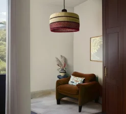 Suspension, Checkers L, Burgundy, Ø55cm, H35cm - Golden Editions