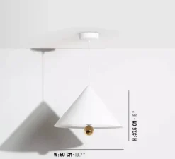 Suspension, Cherry, Grand, blanc, LED, dim, 3000K, 1040 lm, Ø50cm, H37,5cm - Petite Friture