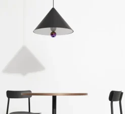 Suspension, Cherry, Grand, noir, LED, dim, 3000K, 1040 lm, Ø50cm, H37,5cm - Petite Friture