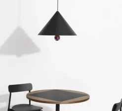 Suspension, Cherry, Grand, noir, LED, dim, 3000K, 1040 lm, Ø50cm, H37,5cm - Petite Friture