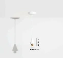 Suspension, Cherry, Mini XS, blanc, LED, dim, 3000K, 1040 lm, Ø9,3cm, H17cm - Petite Friture