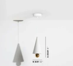 Suspension, Cherry, Petit, blanc, LED, dim, 3000K, 1040 lm, Ø16cm, H37,5cm - Petite Friture