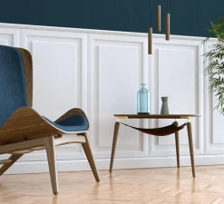 Suspension, Chimes, chêne foncé, LED, 3000K, 220lm, Ø3,4cm, H22cm - Umage